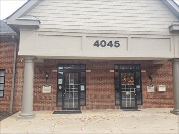 Outside front of building