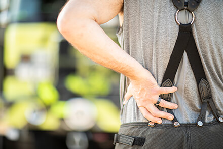 man with lower back pain
