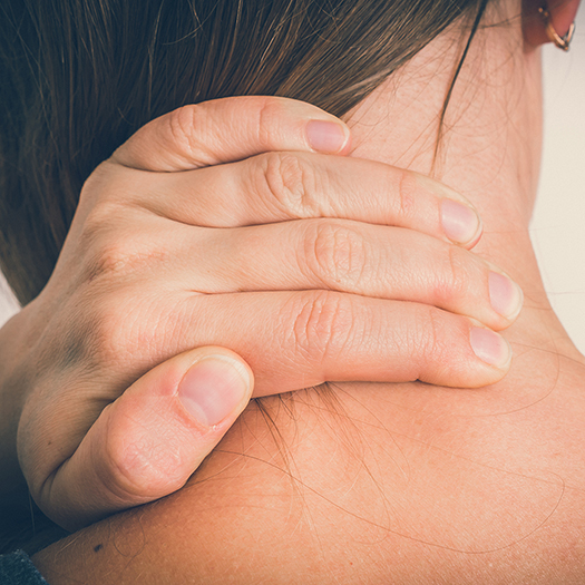 woman with neck pain
